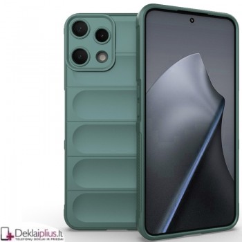 Magic Shield guminis dėklas su kameros apsauga - žalias (Nothing Phone 3A Lite)
